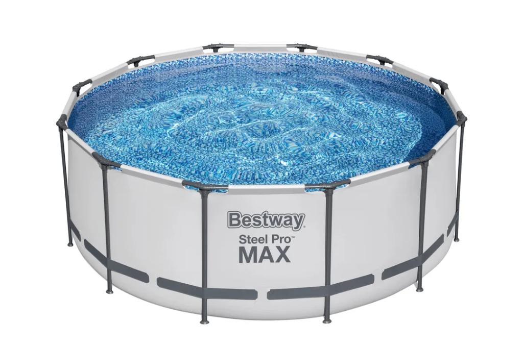 Zwembad set met warmtepomp en zandfilter, 200 à 400 cm, 300 cm ou plus, Rond, Enlèvement