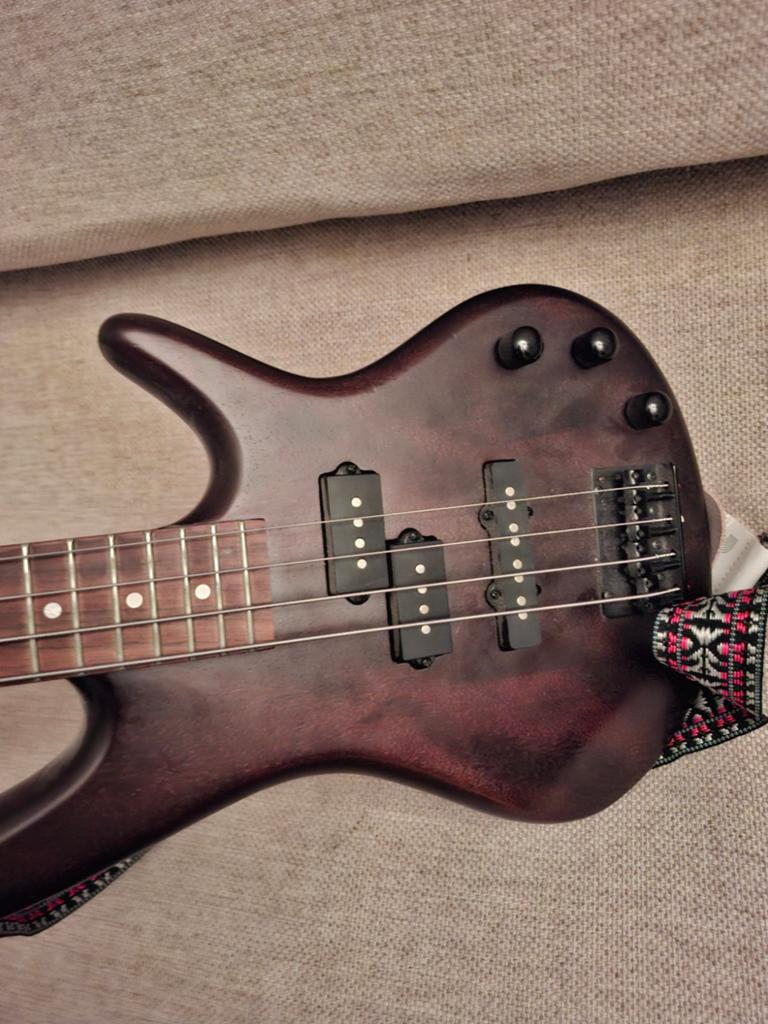 Houte basgitaar - werkt perfect, Musique & Instruments, Instruments à corde | Guitares | Basses, Enlèvement