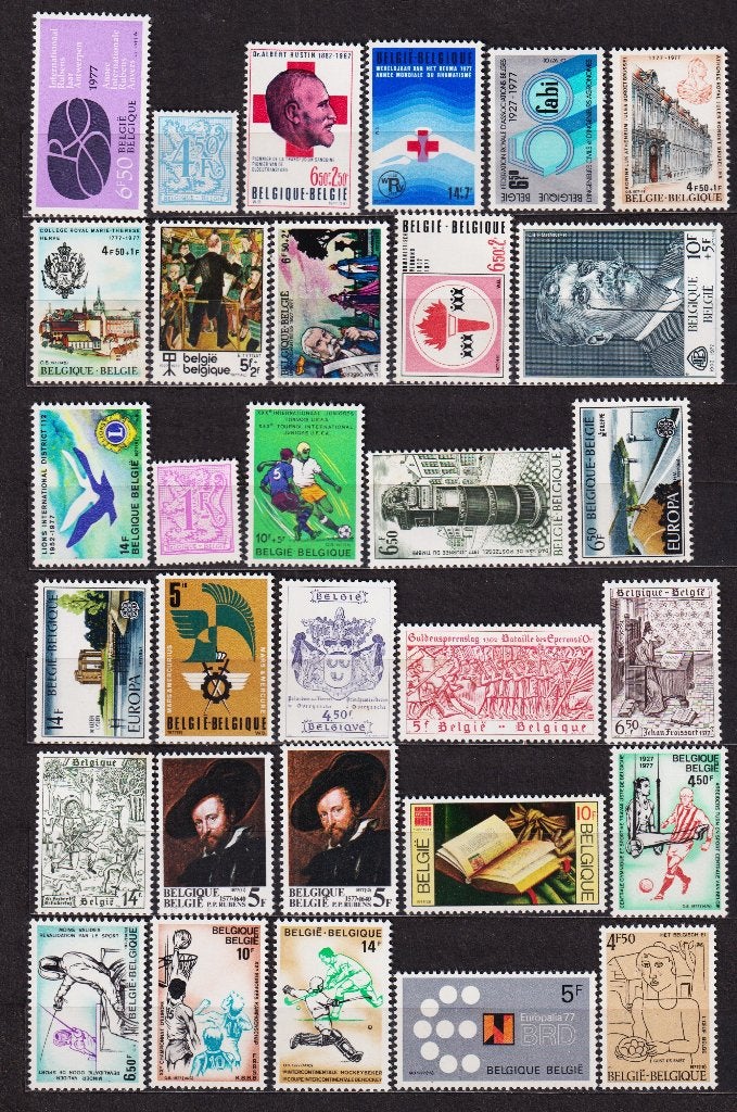 Belgique 1977 année complète **, Envoi, Non oblitéré, Neuf