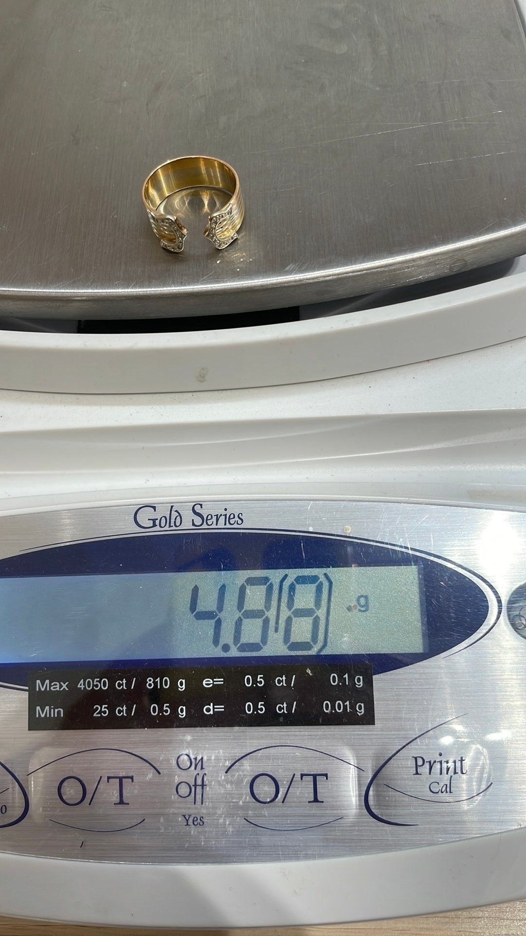 Ring 18 kt goud model “Cartier” met briljant, 18 tot 19, Verzenden, Zo goed als nieuw, Met edelsteen
