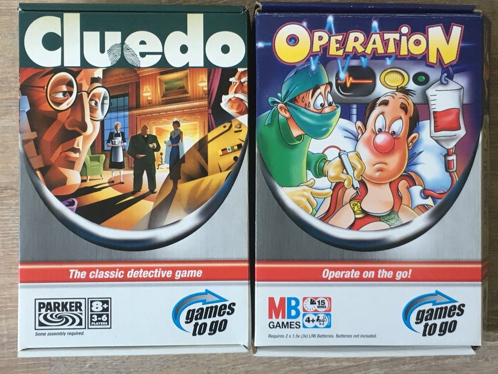 Cluedo en Dr Bibber, Trois ou quatre joueurs, Enlèvement, Utilisé, Jeu de voyage