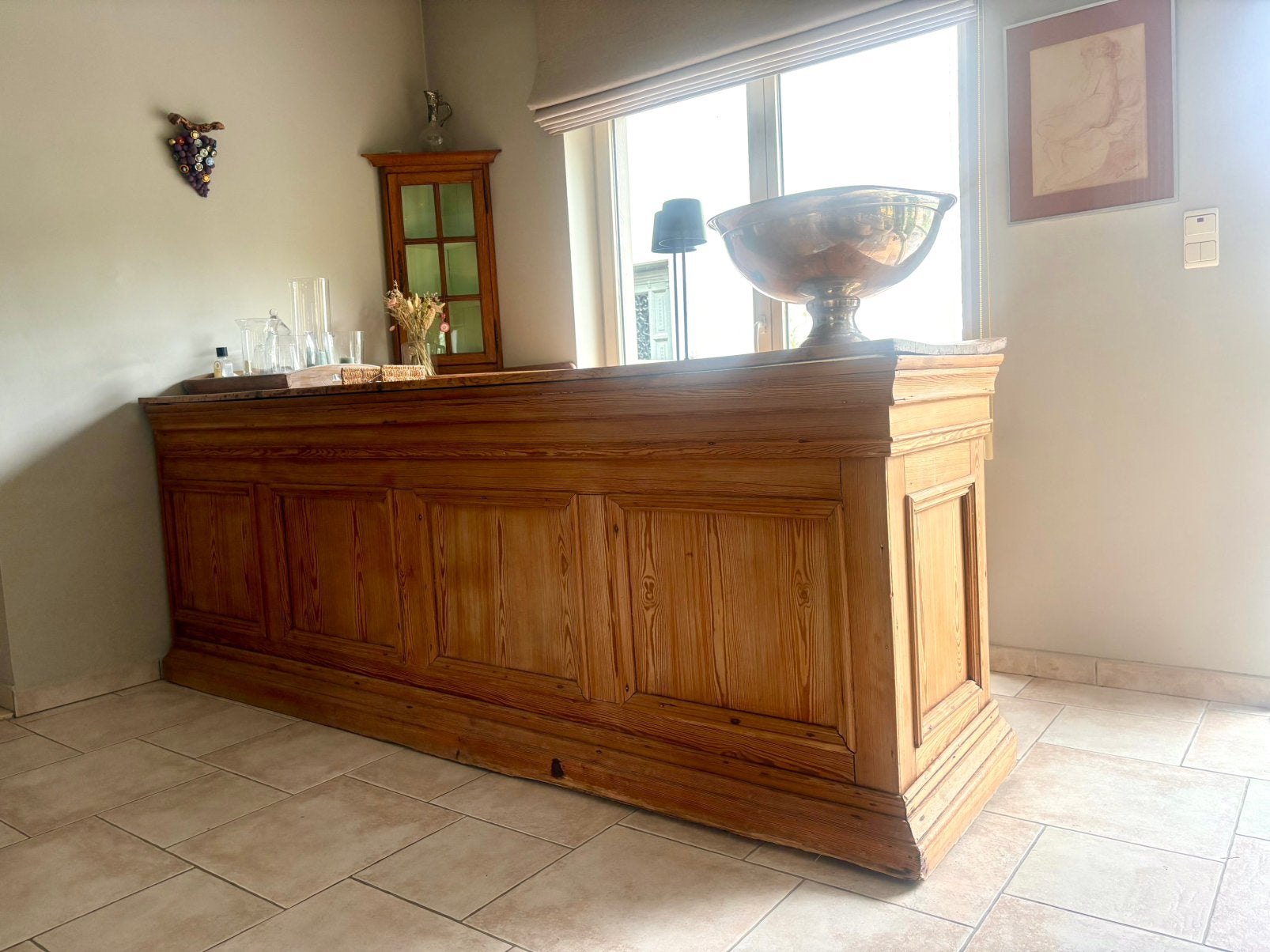 Toog  Pitch Pine, Huis en Inrichting, Barren, Ophalen, Gebruikt