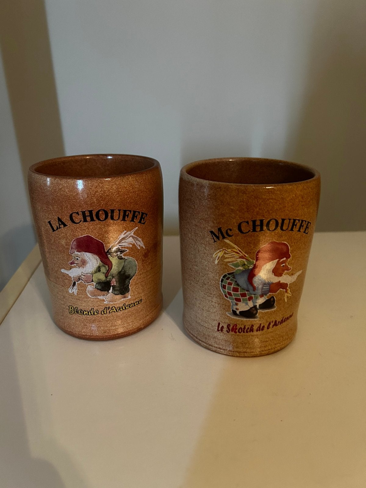 chouffe mokken la en mc chouffe, Verzamelen, Ophalen of Verzenden, Zo goed als nieuw
