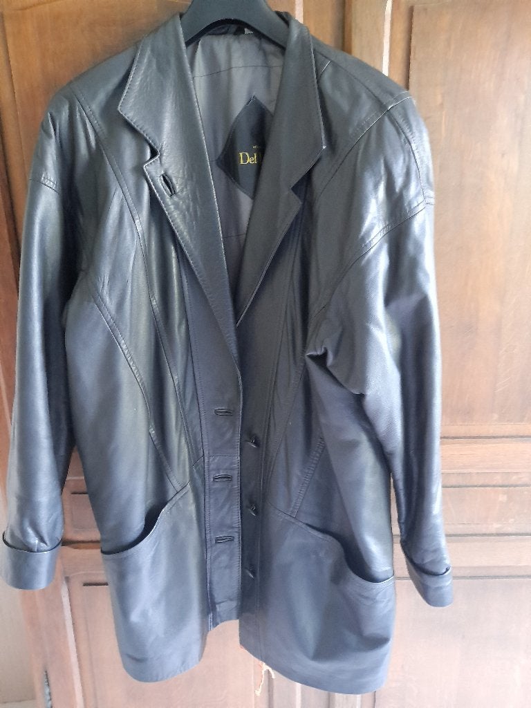 Leder jas dames maat 40., Kleding | Dames, Ophalen, Gedragen, Maat 38/40 (M), Zwart