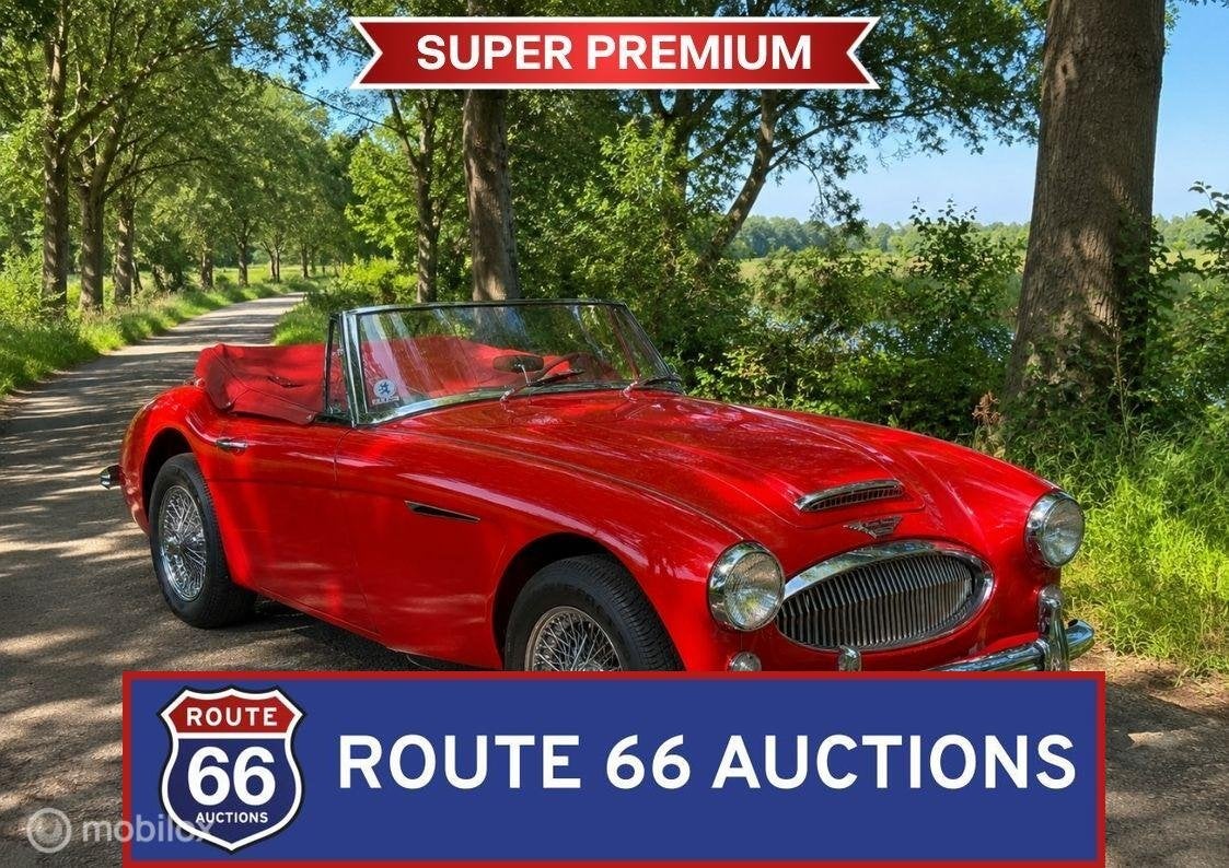 Austin Healey 3000 MK3 | 1966 | Route 66 Auctions, Austin, Zwart, Bedrijf, Handgeschakeld
