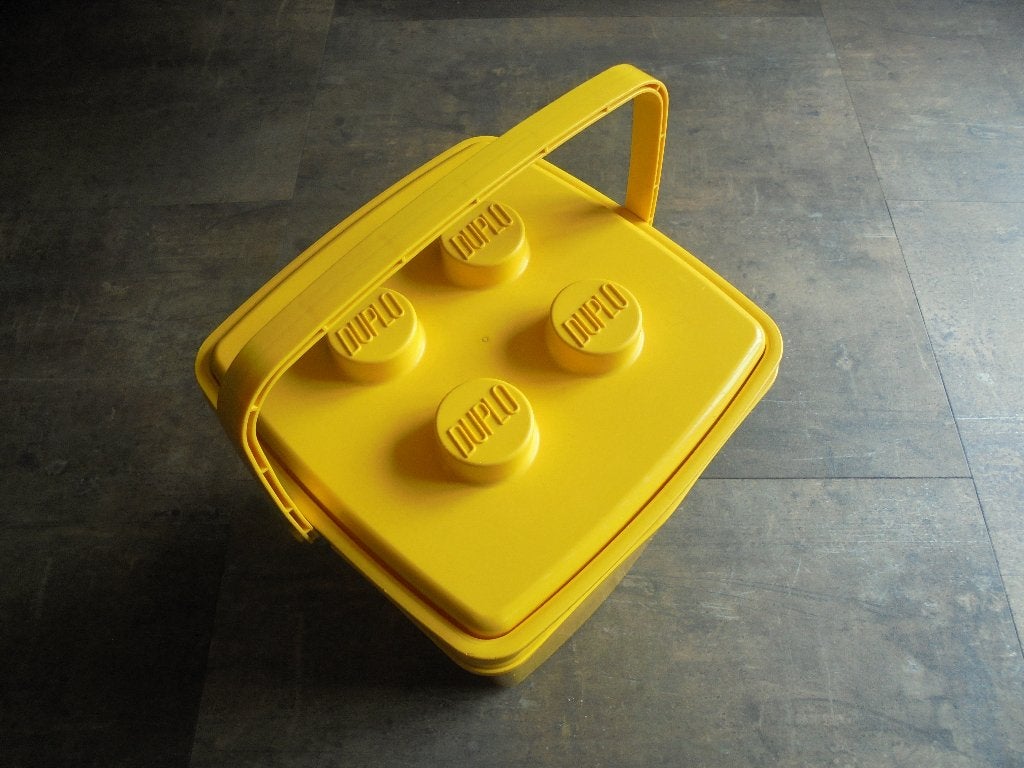 Lego Storage Box with Handle (zie foto's) 2, Enlèvement ou Envoi, Utilisé, Lego