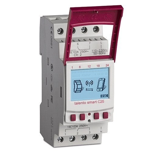 Schakelklok digitaal 2-kanaal week astro Talento smart C25, Verzenden