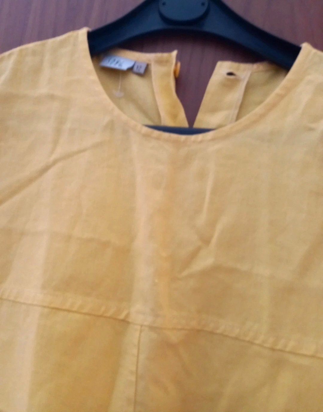 Geel linnen kleedje 152 merk sowa, Kinderen en Baby's, Kinderkleding | Maat 152, Ophalen of Verzenden