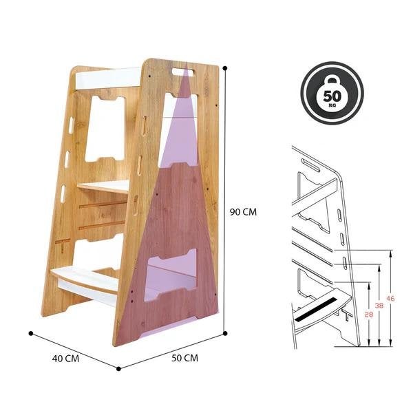 Learning Tower, Kinderen en Baby's, Kinderkamer | Inrichting en Decoratie, Nieuw, Overige typen, Verstelbaar, Overige merken, Grijs