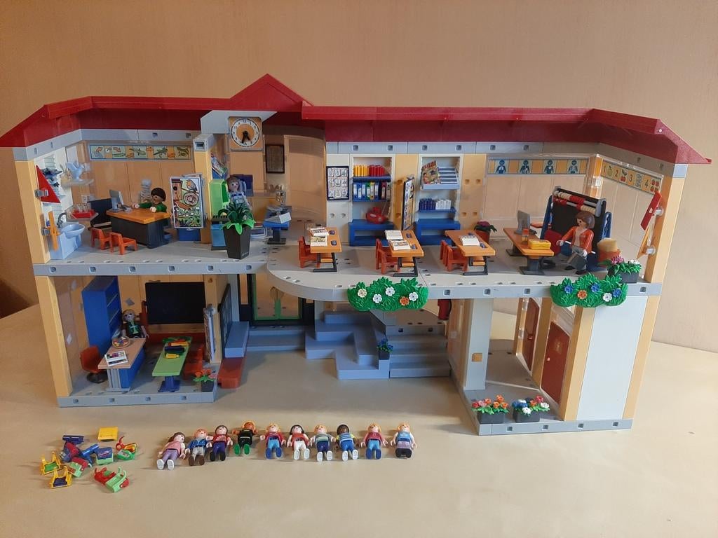 Playmobil grote school 4324 met extra toebehoren, Kinderen en Baby's, Ophalen