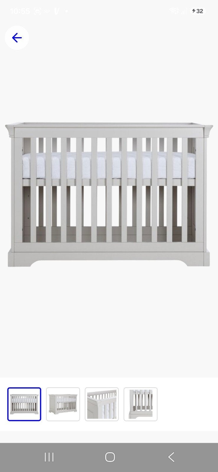 Kidsmill babybedje, Kinderen en Baby's, Gebruikt, Ophalen of Verzenden, Lattenbodem, Minder dan 140 cm