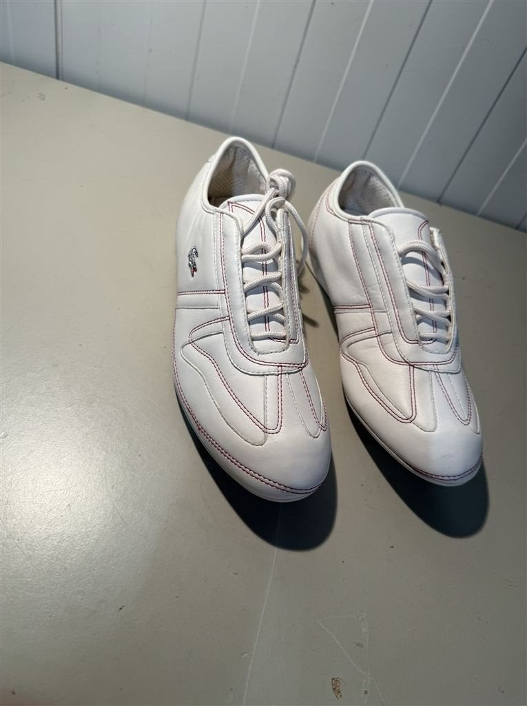 Lacoste Heren Sneakers - Wit Leer - Maat 42, Ophalen of Verzenden, Zo goed als nieuw, Wit, Sneakers