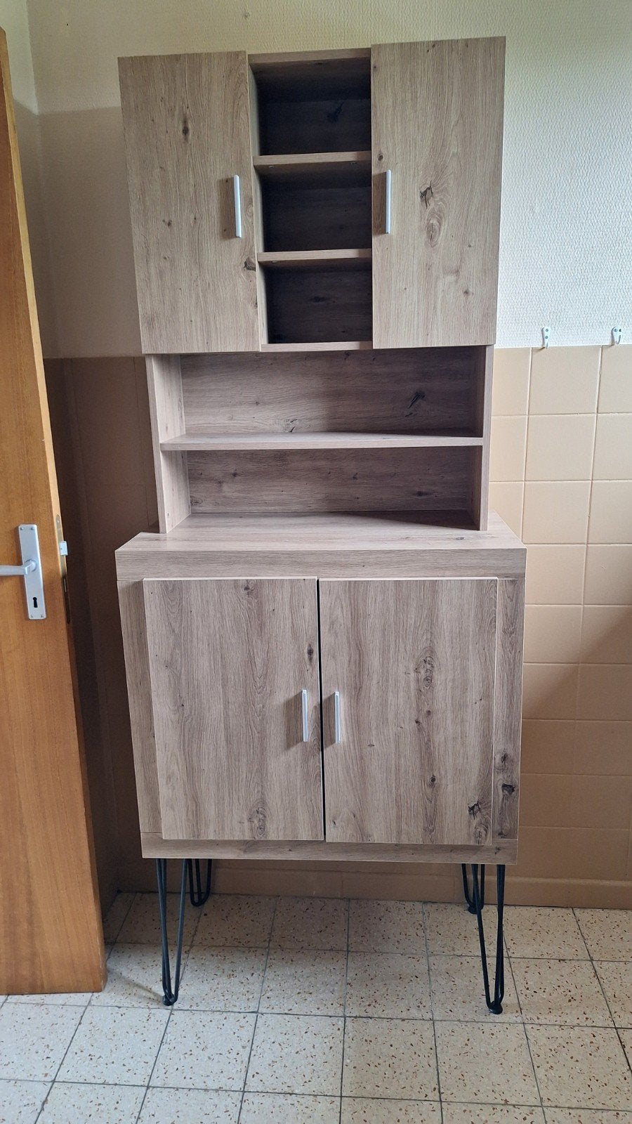 Armoire de rangement avec pieds épingles en acier, Ophalen of Verzenden