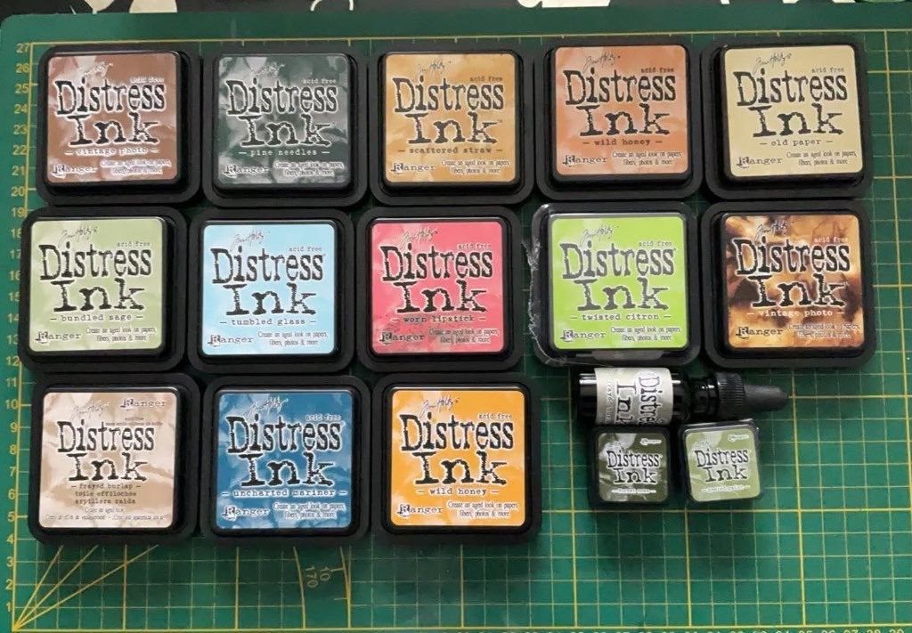 Distress ink + borstels ( nieuw), Verzenden, Zo goed als nieuw, Fantasie, Overige typen