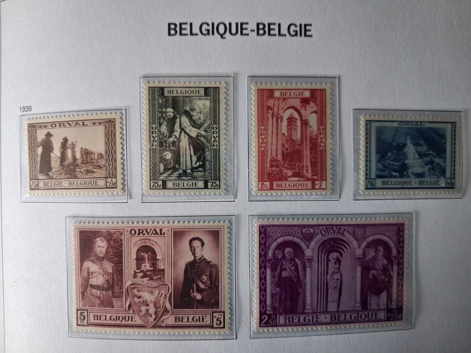België OBP 513-518 ** 1939, Neuf, Enlèvement ou Envoi, Non oblitéré, Timbre-poste