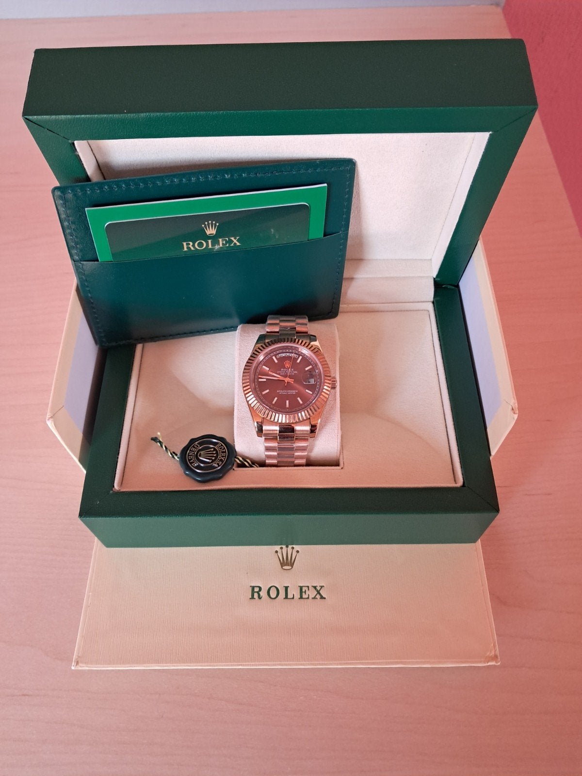 rolex day-date, Handtassen en Accessoires, Horloges | Heren, Staal, Polshorloge, Nieuw, Ophalen of Verzenden