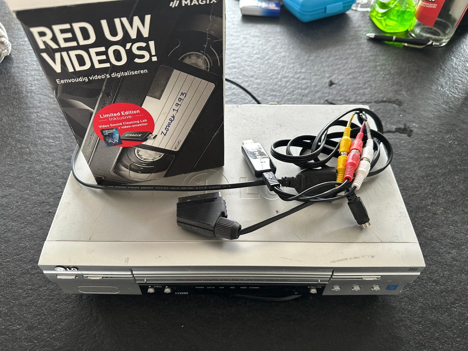 Videospeler inclusief hardware red uw video’s, Audio, Tv en Foto, Videospelers, Ophalen, Gebruikt, VHS-speler of -recorder