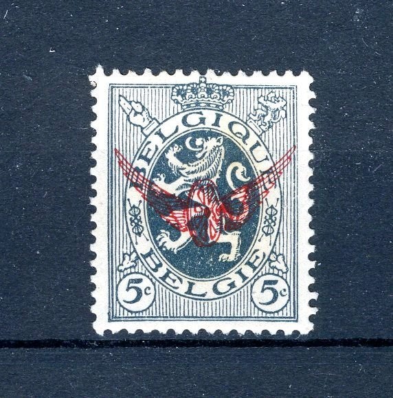 (B) S7 MH 1929 - Type heraldieke leeuw, Verzenden, Postfris, Spoor van plakker