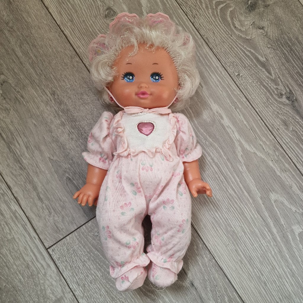 Vintage PJ Sparkles Baby Doll + manual, Kinderen en Baby's, Ophalen of Verzenden, Zo goed als nieuw, Babypop