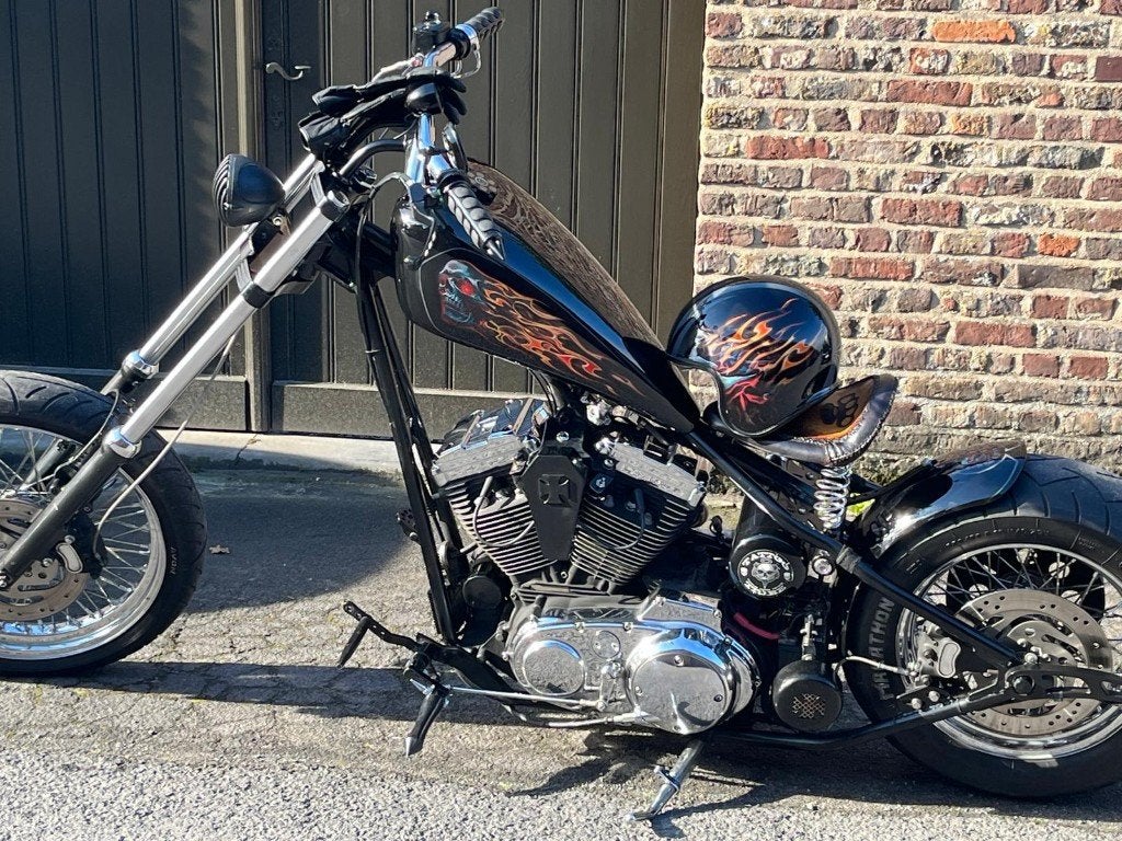 Custom Harley Chopper, Motos, Occasion, Chopper, 2 cylindres, Particulier