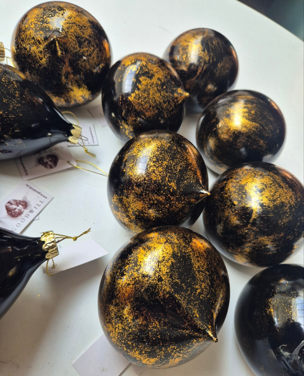 Luxe kerstballen Goodwill zwart-goud, Diversen, Ophalen, Nieuw