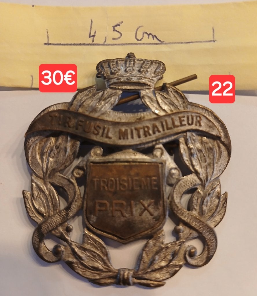 Médaille belge, récompense de tir fusil mitrailleur, Collections, Objets militaires | Général, Enlèvement ou Envoi, Autres