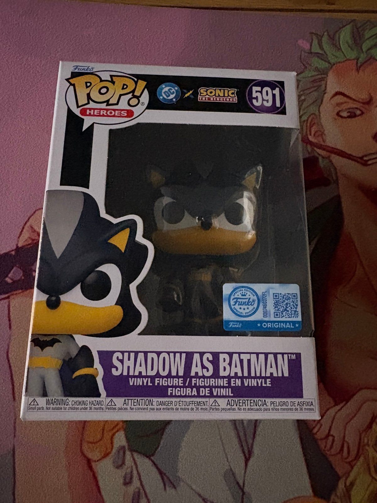 Funko Pop! Heroes #591 – Shadow as Batman (DC x Sonic) Vinyl, Enlèvement ou Envoi, Comme neuf