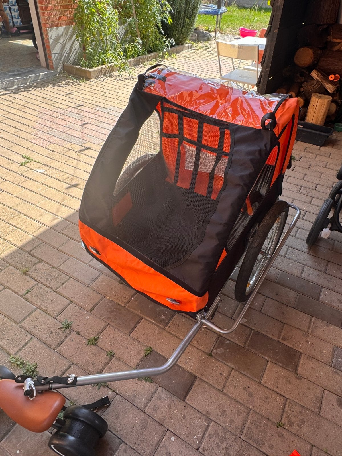 Remorque à vélo pour enfant, Vélos & Vélomoteurs, 20 à 40 kg, Comme neuf, Enlèvement, Suspension