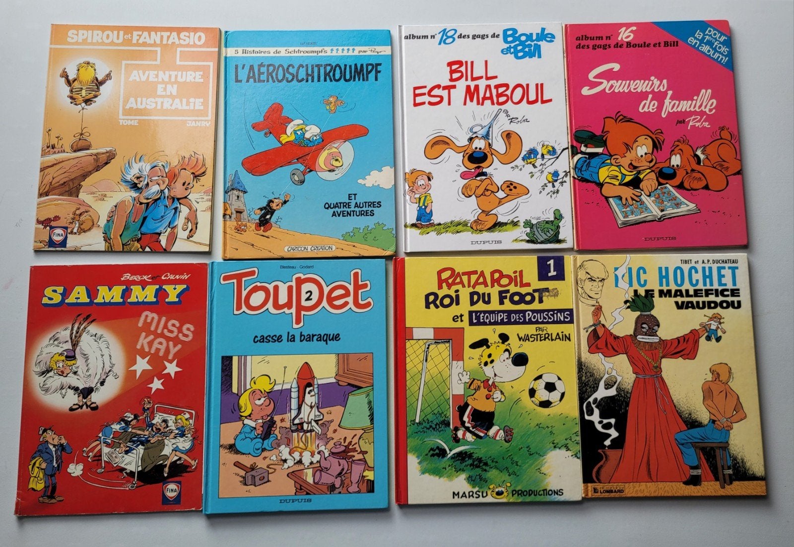 Lot 8 BD Éditions Originales & Publicitaires Fina (vintage), Livres, Enlèvement ou Envoi