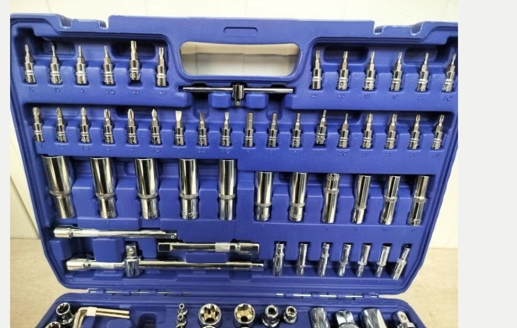Doppenset ratelset 171 dlg 72 tands. F-tools. Nieuw!!, Enlèvement, Neuf