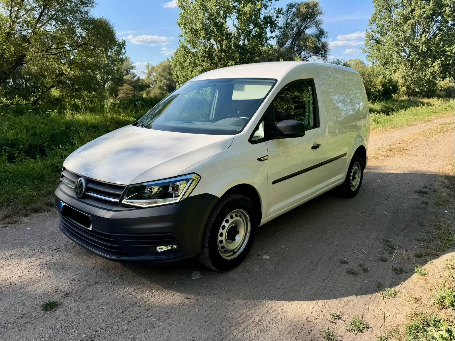 Volkswagen Caddy 2.0tdi DSG 195pk LED Navi Carplay Xenon, Auto's, Volkswagen, Stof, Wit, Bedrijf, Diesel