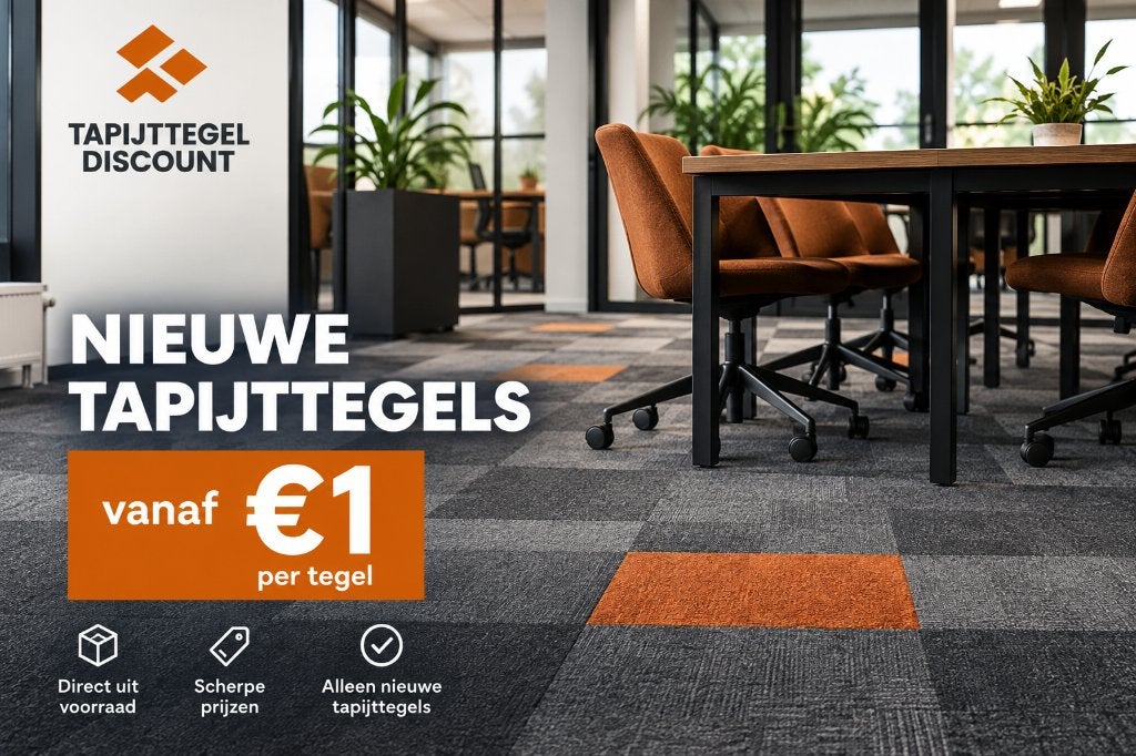 Nieuwe restpartij tapijttegels – scherpe voorraadprijzen, Huis en Inrichting, Ophalen, Blauw, 75 m² of meer, Nieuw