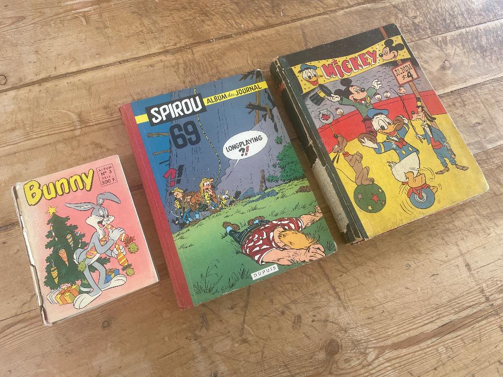 Lot ingebonden strip-weekbladen, jaren '50., Boeken, Strips | Comics, Gelezen, Ophalen of Verzenden
