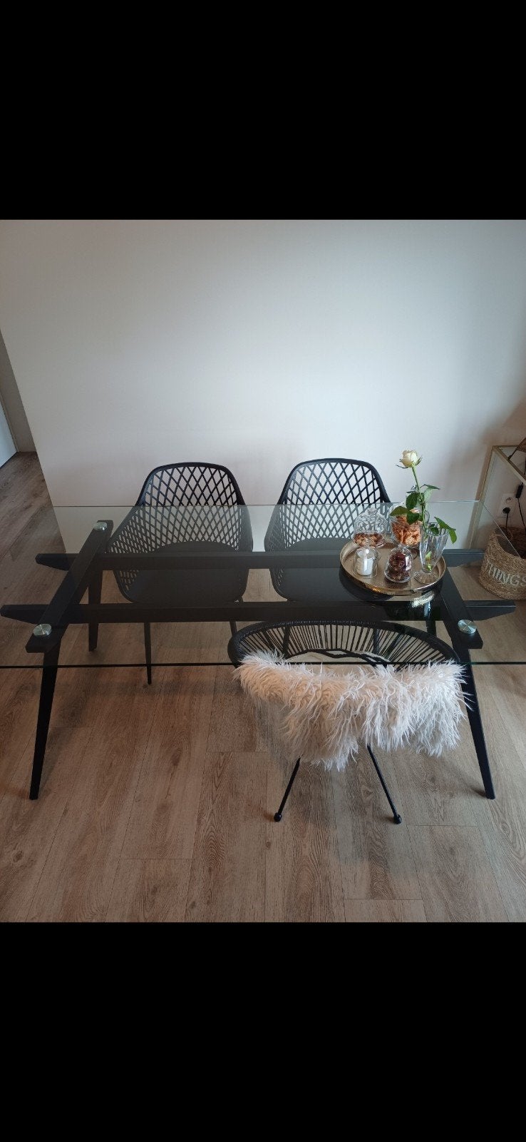 glazen eettafel; 180 op 90 cm, Huis en Inrichting, Ophalen