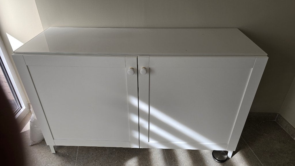 IKEA BESTÅ DRESSOIR WIT, Huis en Inrichting, Ophalen, Met deur(en), 100 tot 150 cm, Overige houtsoorten