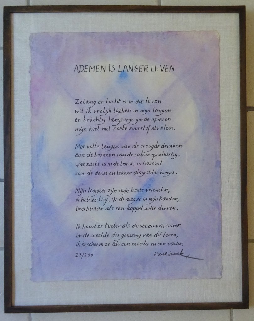 Paul Snoek, Litho, 23/200, Ademen, 55 x 42 cm, Antiquités & Art, Art | Lithographies & Sérigraphies, Édition limitée, Enlèvement