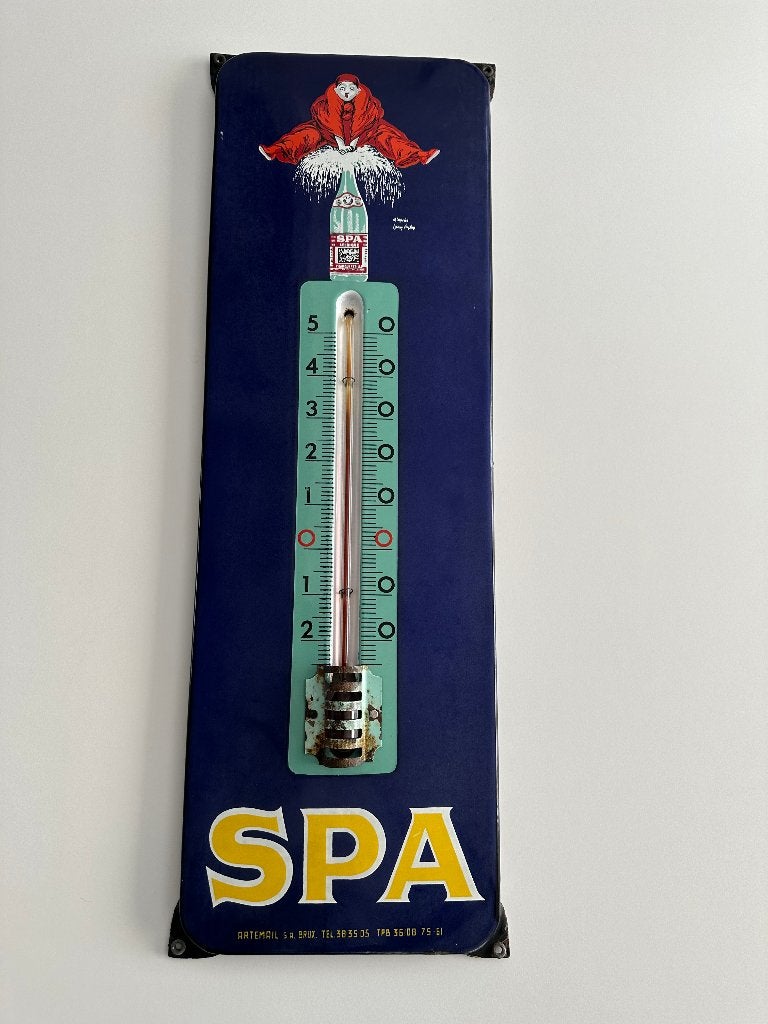 Thermomètre en émail SPA 1961, Collections, Enlèvement, Utilisé, Autres types