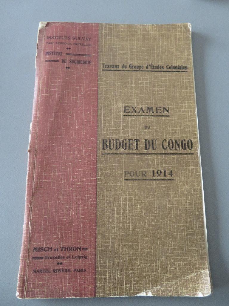 instituts Solvay Examen Budget du Congo pour 1914, Livres, Enlèvement ou Envoi, 20e siècle ou après, Comme neuf