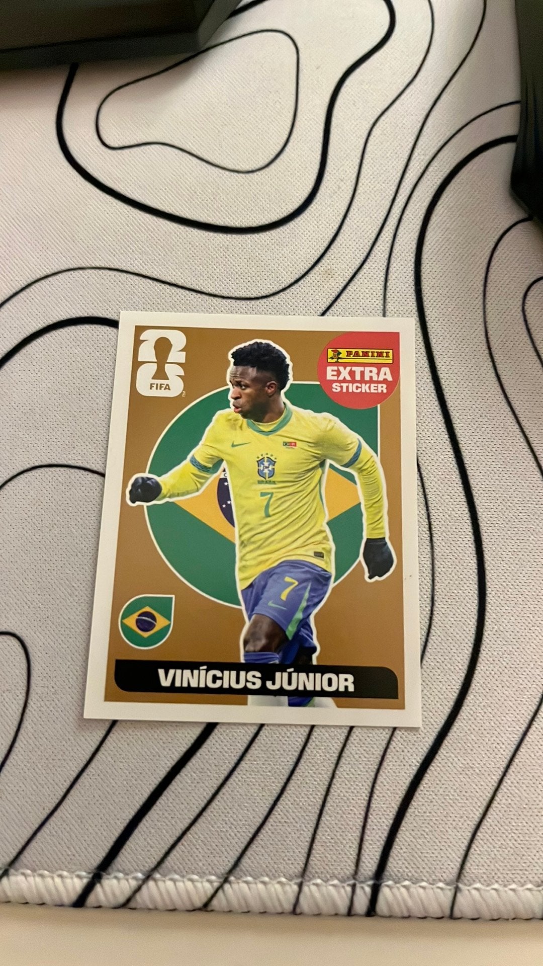 Extra sticker Vinicius junior (coupe du monde 2026 panini), Enlèvement, Neuf, Autocollant