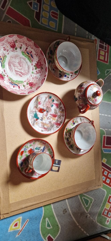 Service à thé japonais (Porcelaine Kutani / Coquille d'œuf), Antiquités & Art, Enlèvement ou Envoi