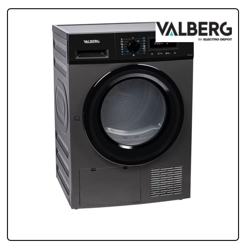 Sécheur à pompe à chaleur VALBERG 8 kg — 14 programmes, Electroménager, Enlèvement, Comme neuf