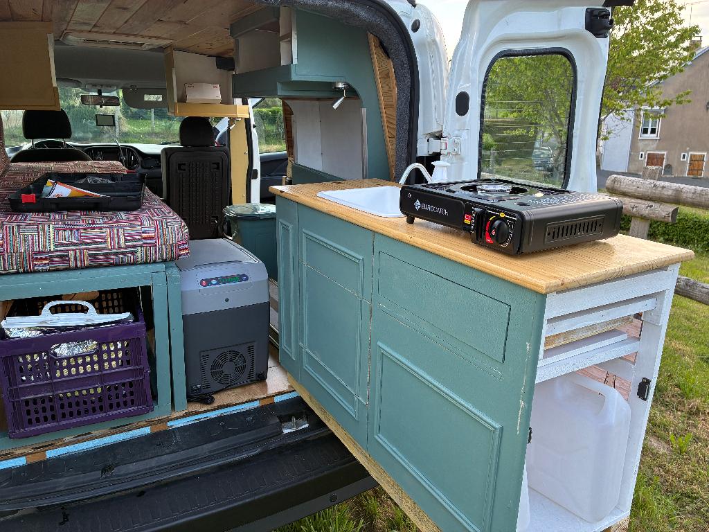 Modulaire FIAT Doblo in zeer goede staat, Caravans en Kamperen, Mobilhomes, Koelkast, Fiat, Tot en met 2, Airbags