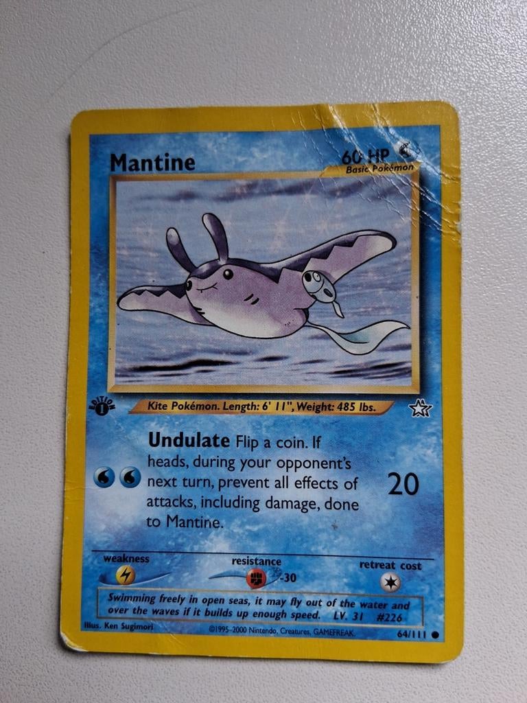Pokemon kaarten Mantine 1 ste editie, Enlèvement ou Envoi