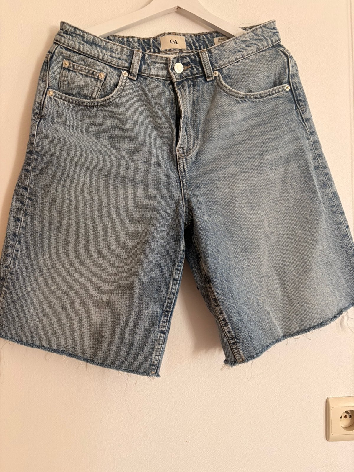 Dames broek, Kort, Blauw, Zo goed als nieuw, Ophalen