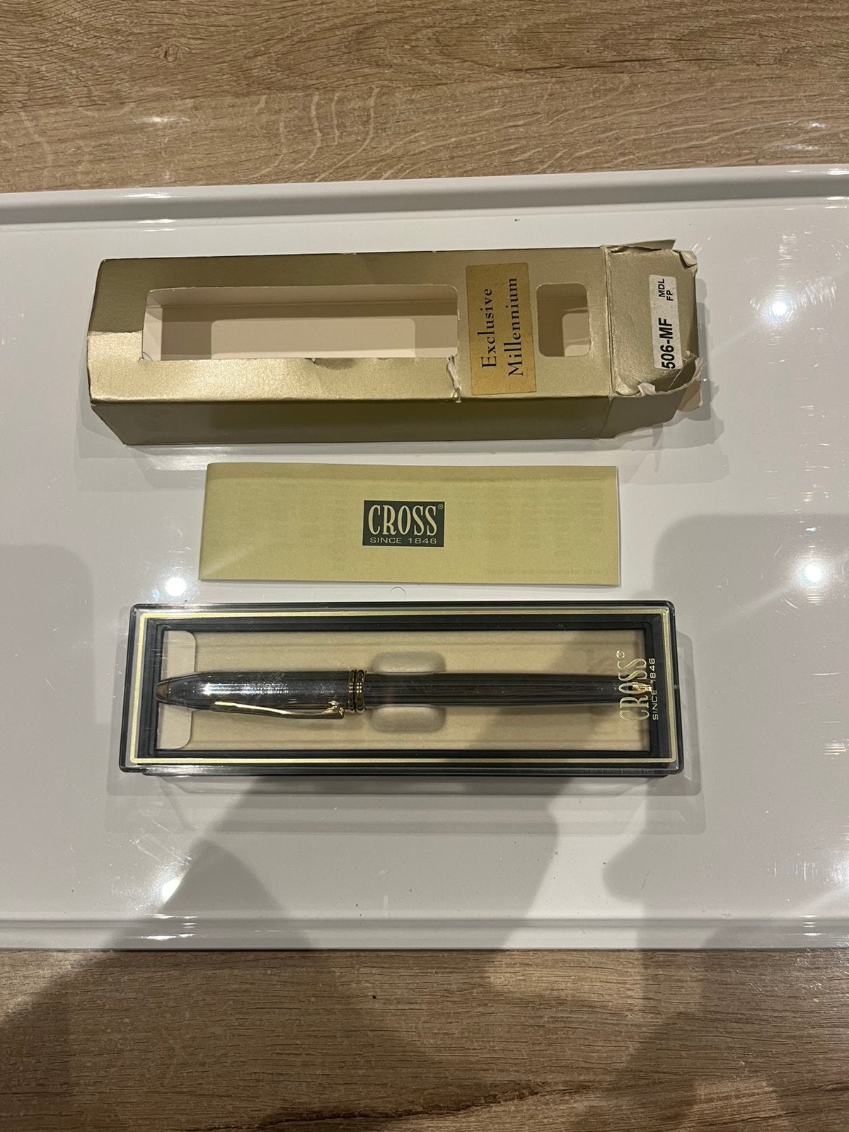 CROSS TOWNSEND MEDALIST FOUNTAIN PEN WITH 23k GOLDPLATED, Neuf, Enlèvement ou Envoi, Avec boîte, Cross