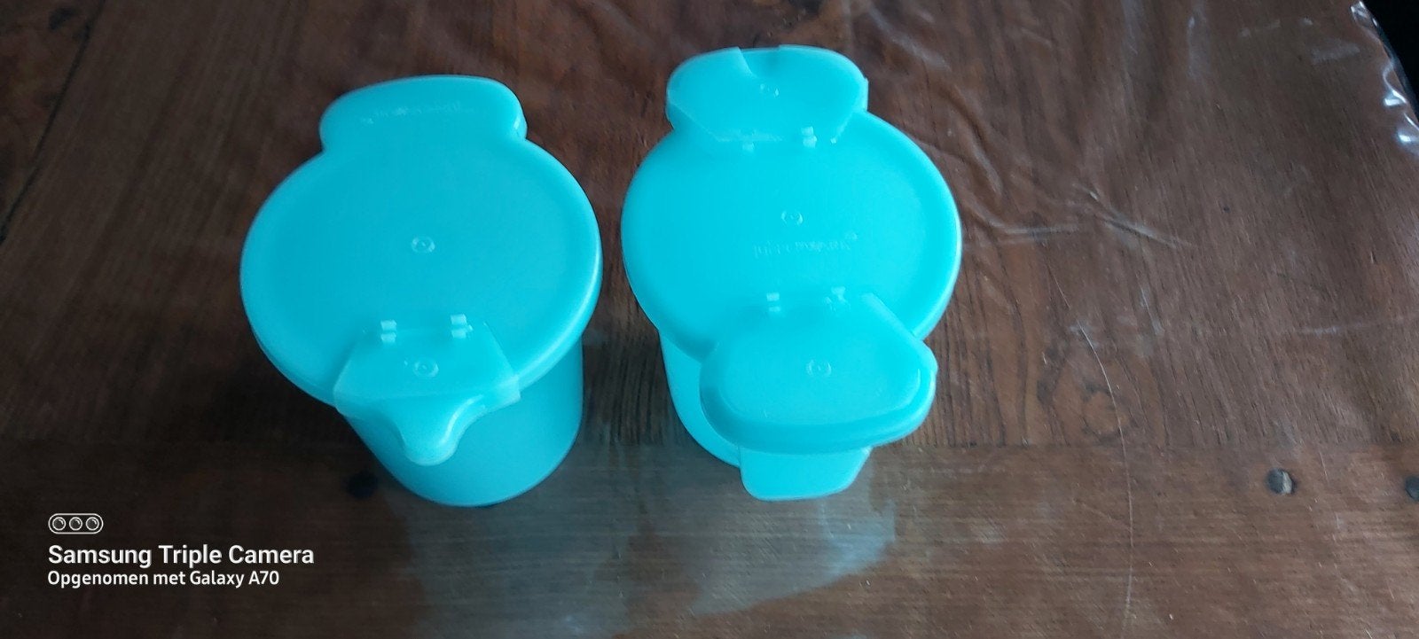 Retro melk&suiker, Ophalen of Verzenden, Zo goed als nieuw, Blauw, Beker of Kan