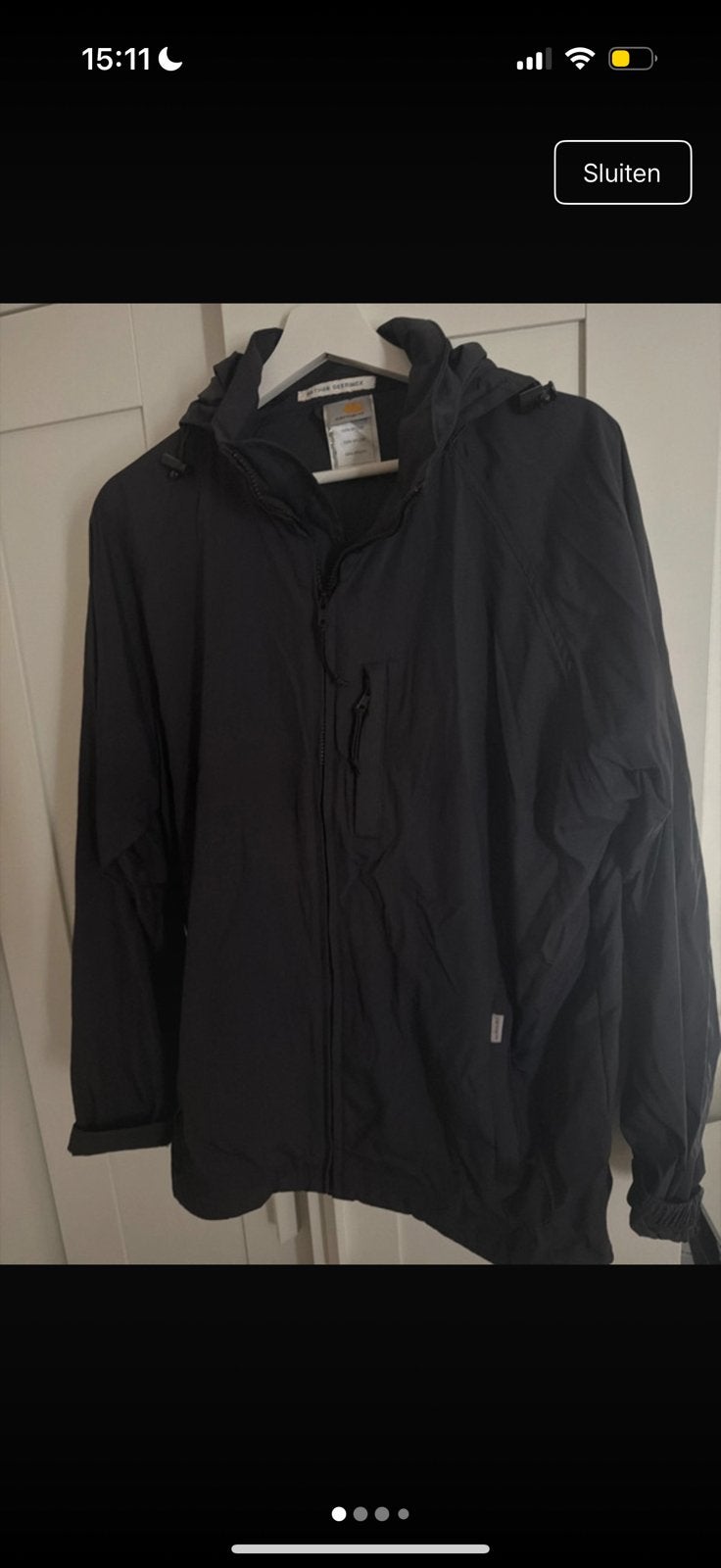 Mooie regenjas carhartt, Kleding | Heren, Ophalen, Zo goed als nieuw, Maat 48/50 (M), Blauw