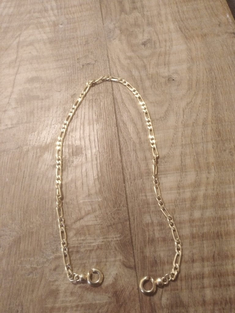 Plake goudkleurige halsketting, Antiek en Kunst, Verzenden