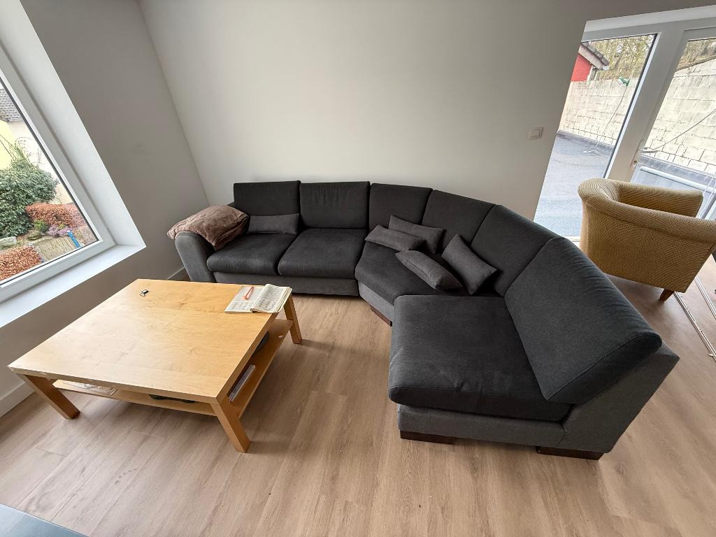 Bank / zetel, Huis en Inrichting, Zetels | Zetels, Gebruikt, Hoekbank, Vierpersoons of meer, 250 tot 300 cm, 150 cm of meer, Stof