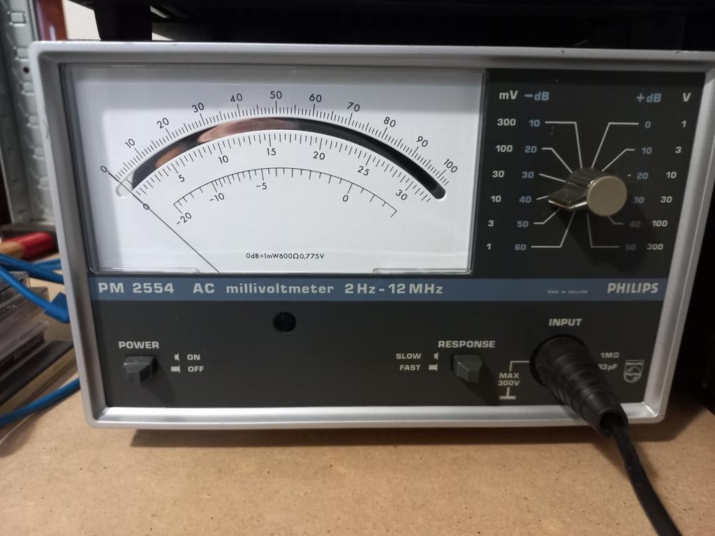 PM 2554 AC millivoltmeter 2Hz- 12MHz Philips, Ophalen